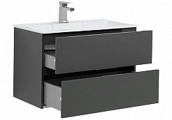 Aquanet Мебель для ванной Алвита 80 серый антрацит – фотография-7