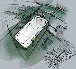 White Wave Стальная ванна "Italica 170" с подлокотниками – фотография-3