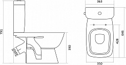 Santek Унитаз-компакт Нео Лайт 2РА ДС МЕ – фотография-7