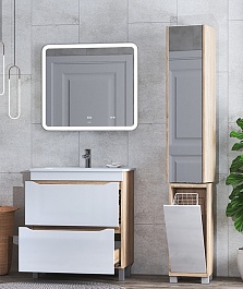Vigo Мебель для ванной Grani 750-0-2 белая/дуб сонома – фотография-3