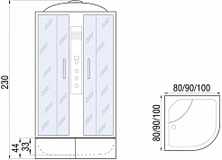 River Душевая кабина Dunay XL 80/43 TH – фотография-19