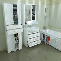 СанТа Мебель для ванной Верона 75, напольная – фотография-2