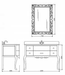Demax Мебель для ванной "Престиж 115" белая  (173330) – фотография-4