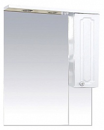 Misty Зеркальный шкаф Александра 65 R белый металлик – фотография-1