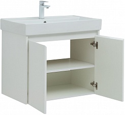Aquanet Мебель для ванной Nova Lite 75 2 дверцы подвесная белая глянцевая – фотография-8