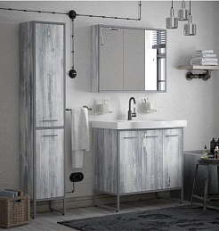 Corozo Мебель для ванной Айрон 90, серый/арт – фотография-4