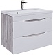 Grossman Мебель для ванной Талис 70 подвесная бетон пайн/белая – фотография-19