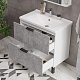 Volna Мебель для ванной Twing 80.2Y белая/бетон – фотография-25