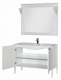 Aquanet Мебель для ванной Паола 120 белая/патина серебро (182131) – фотография-6