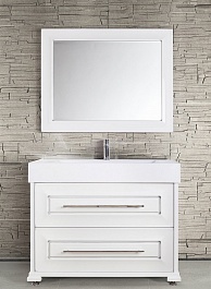 Водолей Мебель для ванной "Риккардо 80" с ящиками, белая – фотография-1