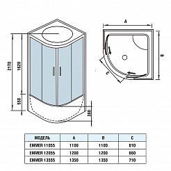 WeltWasser Душевая кабина WW500 EMMER 12055 – фотография-4