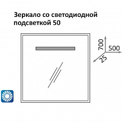 Какса-а Мебель для ванной Пикколо 50 подвесная – фотография-3