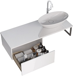 Dreja Мебель для ванной Box Line 120 подвесная белая – фотография-9