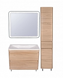 Style Line Мебель для ванной напольная Атлантика 90, Люкс ясень перламутр, PLUS – фотография-10