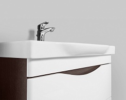 Am.Pm Мебель для ванной Like 80 L, напольная, белый глянец, венге – фотография-16
