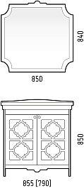 Corozo Мебель для ванной Манойр 85 белая – фотография-13