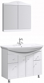 Aqwella Мебель для ванной Франческа 105, зеркало-шкаф – фотография-1