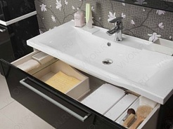 Акватон Мебель для ванной "Турин 100" с белой панелью – фотография-3