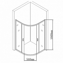 Aquanet  Душевой уголок SE-900Q-Short 90x90 – фотография-2