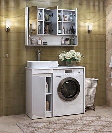 Vigo Мебель для ванной Urban 400-1-0 со столешницей под стиральную машину белая – фотография-3