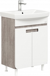 Onika Мебель для ванной Харпер 55.10 белая матовая/мешковина – фотография-2