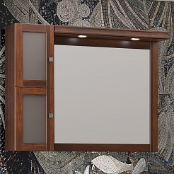 Opadiris Зеркало для ванной Мираж 80 с козырьком, орех – фотография-3