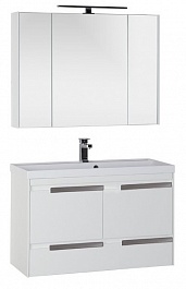 Aquanet Мебель для ванной "Тиволи 100" белая – фотография-1
