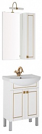 Aquanet Мебель для ванной "Честер 60" белый/золото (186335) – фотография-8