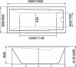 Marka One Акриловая ванна Raguza 180x80 – фотография-5