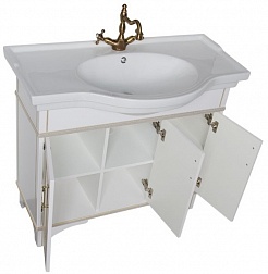 Aquanet Мебель для ванной Валенса 100 белый кракалет/золото (182921) – фотография-7