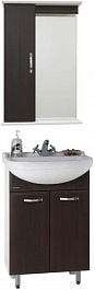 Водолей Мебель для ванной Классик 55 венге, зеркало-шкаф с подсветкой – фотография-1