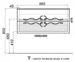 Clarberg Мебель для ванной "Due Amanti 100" ручки хром – фотография-3