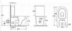 Esbano Унитаз компакт Duero-C безободковый серый матовый – фотография-2