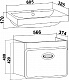 Runo Мебель для ванной Капри 50 с зеркальным шкафом Парма подвесная белая – картинка-24