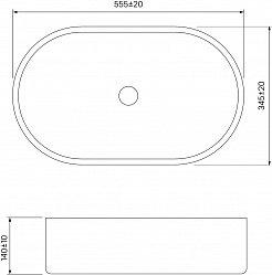 Iddis Раковина-чаша Ray 55.5 RAYWS13i27 белая – фотография-6