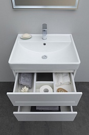 Aquanet Мебель для ванной Вега 60 подвесная белая глянцевая – фотография-10