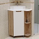 Mixline Мебель для ванной Корнер 67.5 R угловая белая/дуб – картинка-20