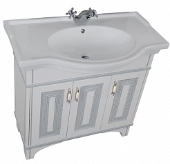 Aquanet Мебель для ванной Валенса 100 белый кракалет/серебро (180452) – фотография-5
