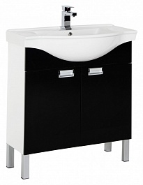 Aquanet Мебель для ванной "Адель 80" черная – фотография-4