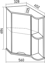Mixline Мебель для ванной Корнер 63.5 угловая белая – фотография-16
