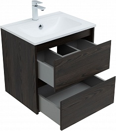 Aquanet Мебель для ванной Nova Lite 60 (Арт) подвесная дуб черный – фотография-6