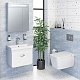 Runo Мебель для ванной Капри 60 с зеркальным шкафом Парма подвесная белая – фотография-15