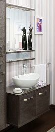 Sanflor Мебель для ванной Румба 82 венге, патина серебро – фотография-1