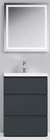 Am.Pm Мебель для ванной Gem S 60 графит матовый, напольная, с 3 ящиками