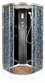 Deto Душевая кабина BМ1510 BLACK с электрикой – фотография-1