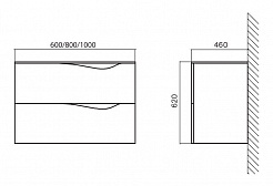 BelBagno Тумба с раковиной подвесная CLIMA 60 Bianco Lucido – фотография-7