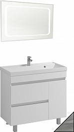 Водолей Мебель для ванной Best 90 лиственница структурная контрастно-серая – фотография-1