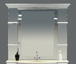 Misty Зеркало Мелиса 130 белое, глянец – фотография-1