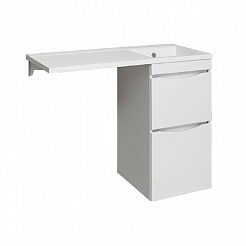 Runo Мебель для ванной Орион 105 L белая – фотография-6