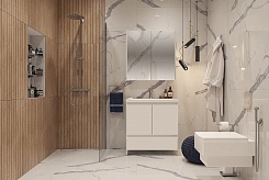 Velvex Мебель для ванной напольная Klaufs 90 белая – фотография-9